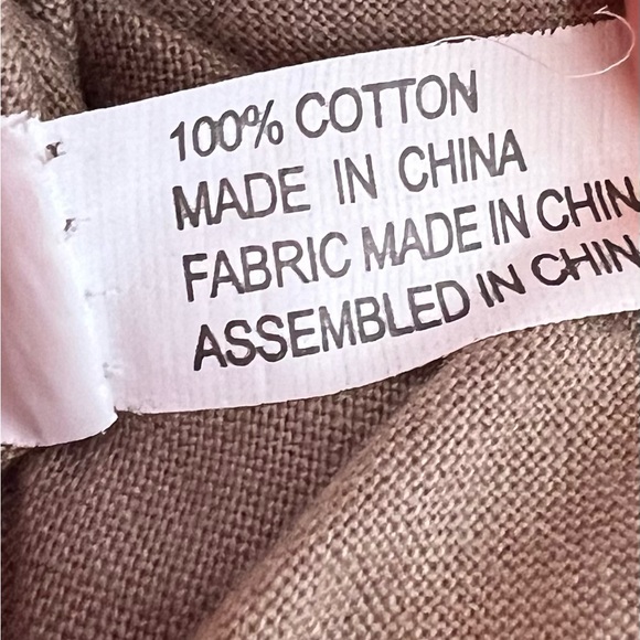 Once Upon A Rose Small Travel Laundry Bag Brown Pink Embroidery Drawstring - Picture 5 of 5